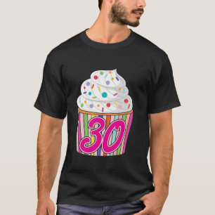 Camiseta 30.ª tarta de cumpleaños postres de 30 años B