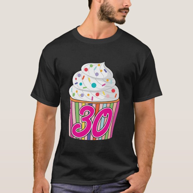 Camiseta 30.ª tarta de cumpleaños postres de 30 años B (Anverso)