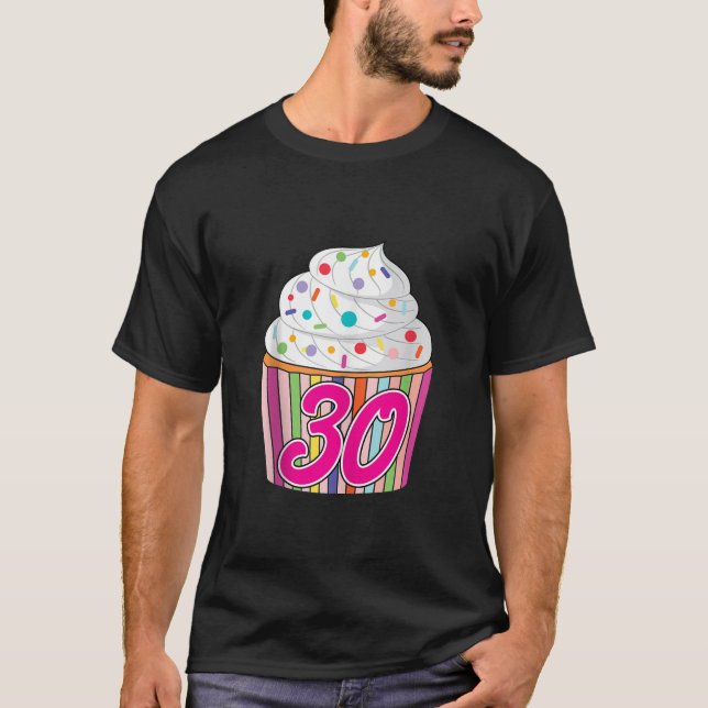 Camiseta 30.ª tarta de cumpleaños postres de 30 años B (Anverso)