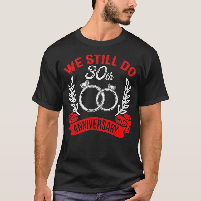Camiseta 30.º 30 años de Boda Aniversario Anual del Esposo (Anverso)