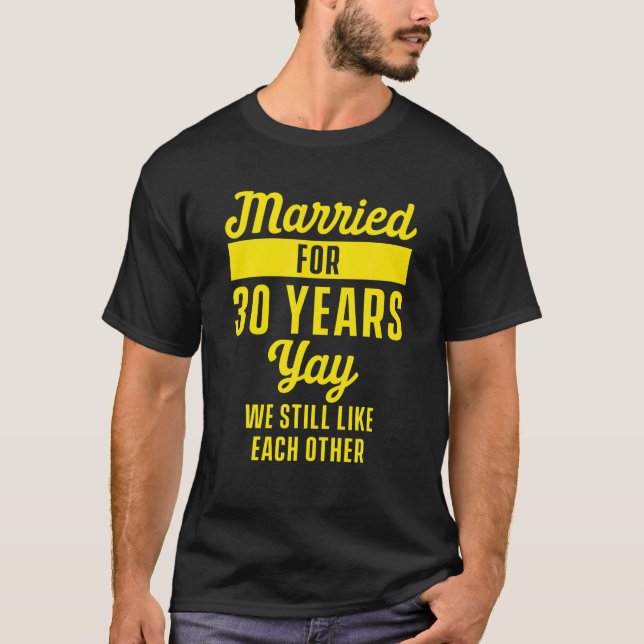 Camiseta 30.º Aniversario De 30 Años Boda Esposa Esposa Esp (Anverso)