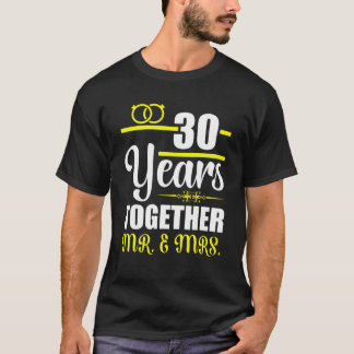 Camiseta 30.º Aniversario De Ideas De Aniversario Boda