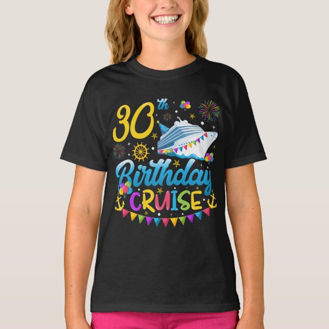 Camiseta 30.º Chica de Fiesta en crucero de cumpleaños (Anverso)