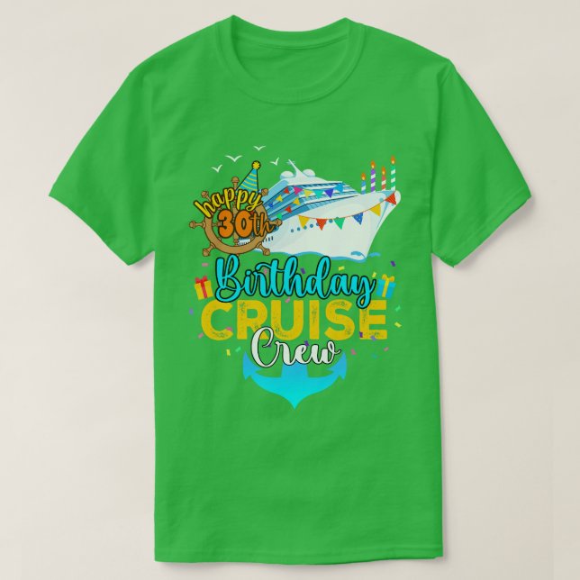 Camiseta 30.º Crucero de Cumpleaños (Diseño del anverso)