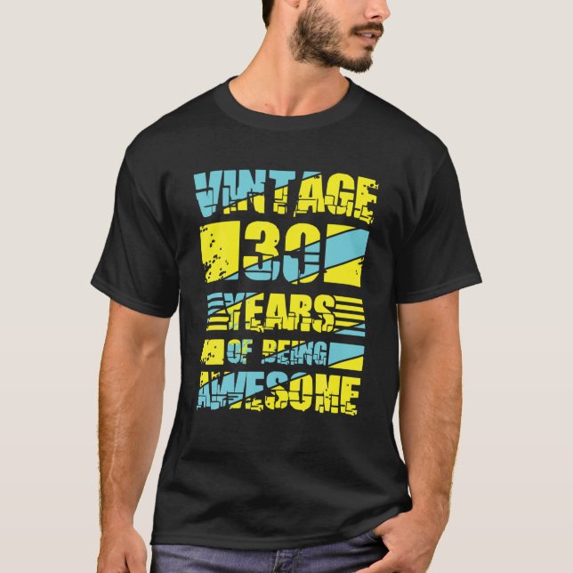 Camiseta 30.º Cumpleaños De Mujeres Hombres 30 Años (Anverso)