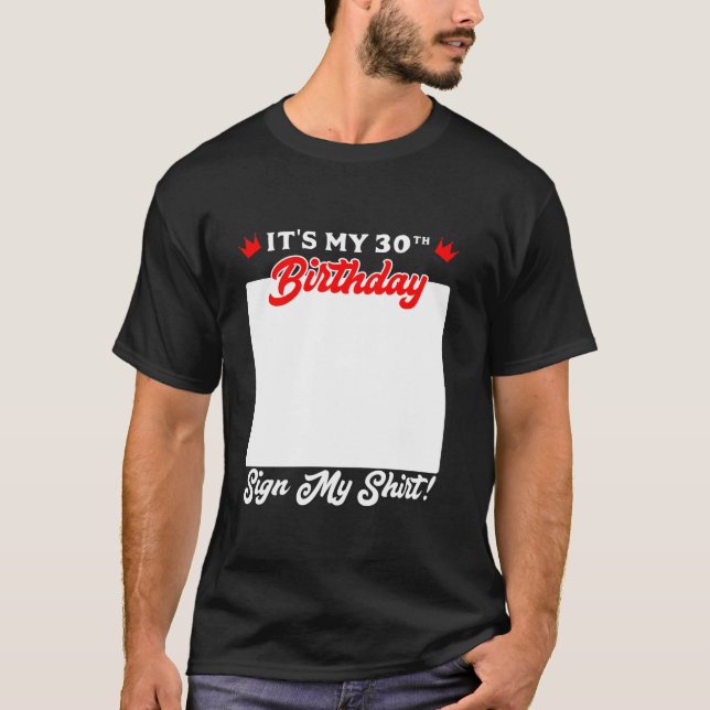 Camiseta 30.º cumpleaños es mi libro de Rótulos de cumpleañ (Anverso)