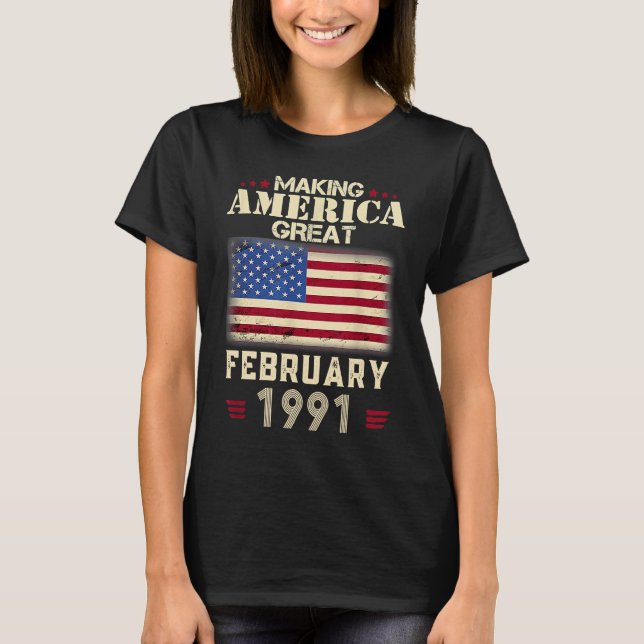 Camiseta 30.º cumpleaños haciendo grande a Estados Unidos d (Anverso)