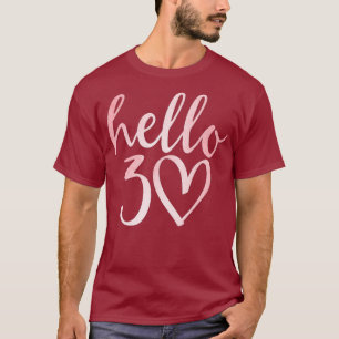 Camiseta 30.º cumpleaños Hola Treinta regalos de escuadrón
