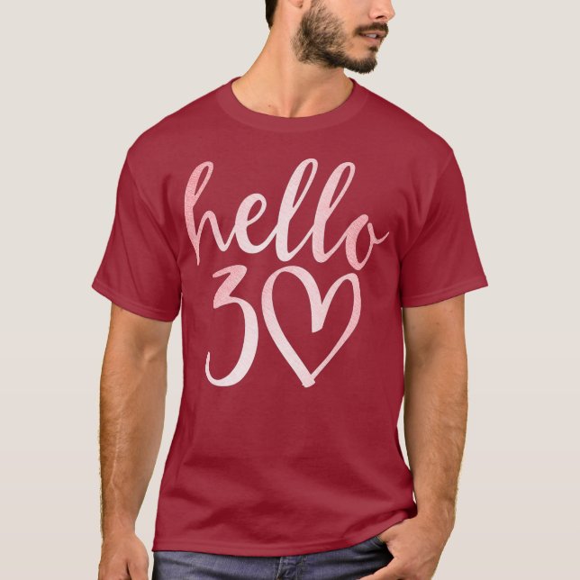 Camiseta 30.º cumpleaños Hola Treinta regalos de escuadrón  (Anverso)