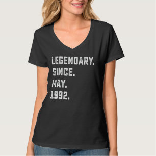 Camiseta 30.º cumpleaños legendario desde mayo de 1992 30 a