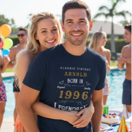 Camiseta 30.º cumpleaños nacido en 1996 leyenda personaliza