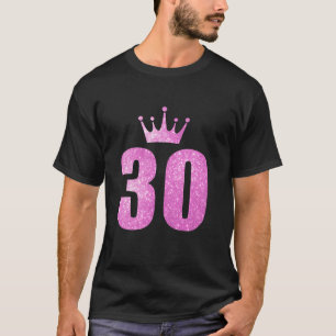 Camiseta 30.º cumpleaños Rey Reina Real Fiesta 30 cumpleaño