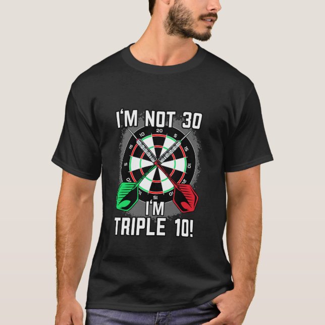 Camiseta 30.º dardos de cumpleaños diciendo 30.º cumpleaños (Anverso)