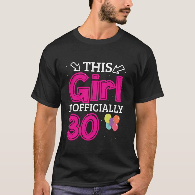Camiseta 30.º Fiesta de cumpleaños Este Chica tiene oficial (Anverso)