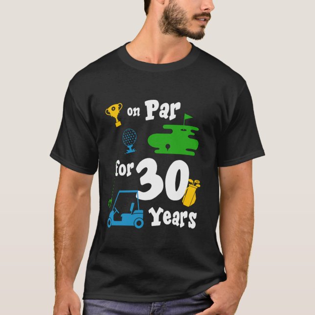 Camiseta 30.º Fiesta de cumpleaños Tema del deporte de golf (Anverso)