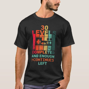 Camiseta 30.º Jugador Retro Gamepad de nivel 30 de cumpleañ