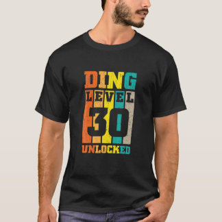 Camiseta 30.º Juicio De Cumpleaños Nivel 30 Juego Desbloque