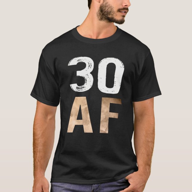 Camiseta 30 AF 30.º Tee Retro De Cumpleaños (Anverso)