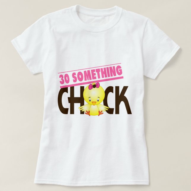 Camiseta 30-Algo polluelo 1 (Diseño del anverso)