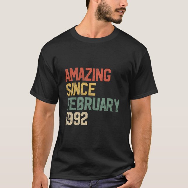 Camiseta 30 Amazing Since February 1992 (Anverso)
