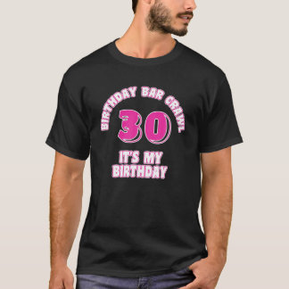 Camiseta 30 Aniversario , Crawl Bar Cumpleaños, Escuadrón D