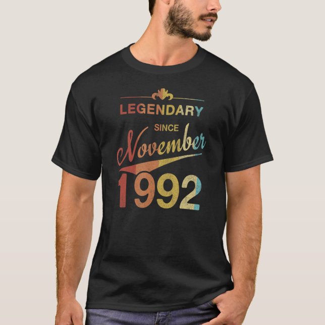 Camiseta 30 Aniversario de 30 años nacido en noviembre de 1 (Anverso)