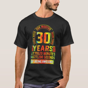 Camiseta 30 años 360 meses de ser asombrosos 30 años