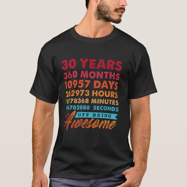 Camiseta 30 años 360 meses de ser una cosecha impresionante (Anverso)