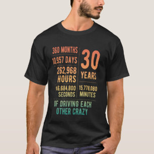 Camiseta 30 Años Casados Divertido 30º Aniversario de Boda