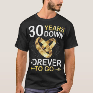 Camiseta 30 Años Casados Por Siempre Para Ir Feliz Caso Hu