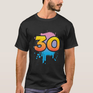 Camiseta 30 años de edad hombres mujeres fresca spray HIPHO