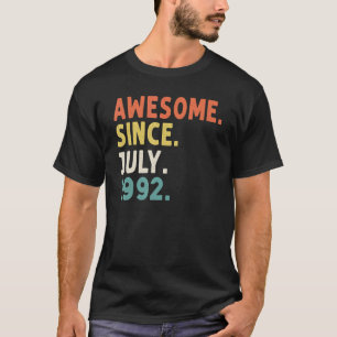 Camiseta 30 años de edad increíble desde julio de 1992 30º 