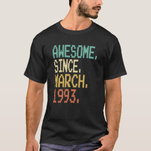 Camiseta 30 años de edad increíble desde marzo de 1993 30º 