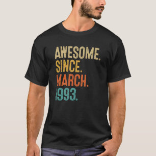 Camiseta 30 años de edad increíble desde marzo de 1993 30º