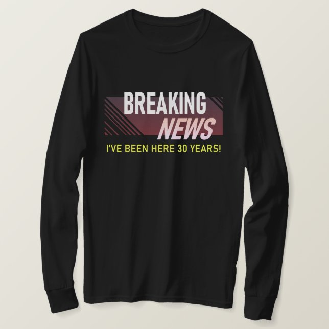 Camiseta 30 años de trabajo Aniversario 30. Empleado (Anverso del diseño)