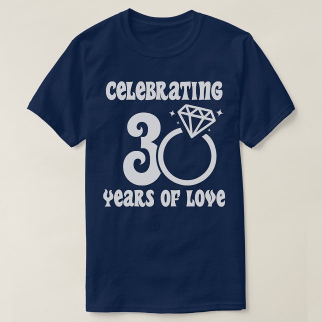 Camiseta 30 años del aniversario del boda recién casado hac (Diseño del anverso)
