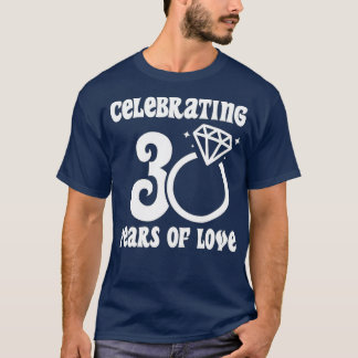 Camiseta 30 años del aniversario del boda recién casado hac