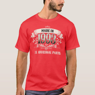 Camiseta 30 Años Hecho En 1993 Todas Las Partes Originales