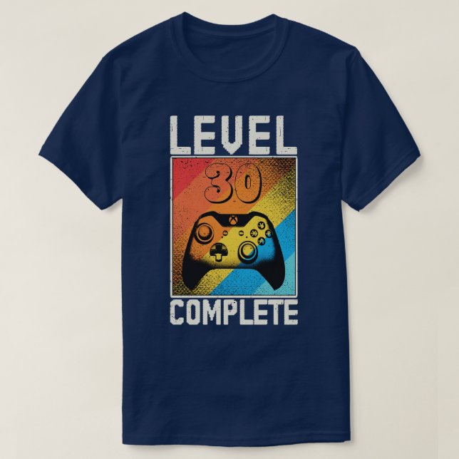 Camiseta 30 años nivel 30 completado (Diseño del anverso)