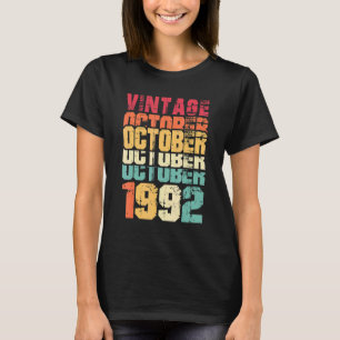 Camiseta 30 años Vintage Octubre 1992 30º cumpleaños