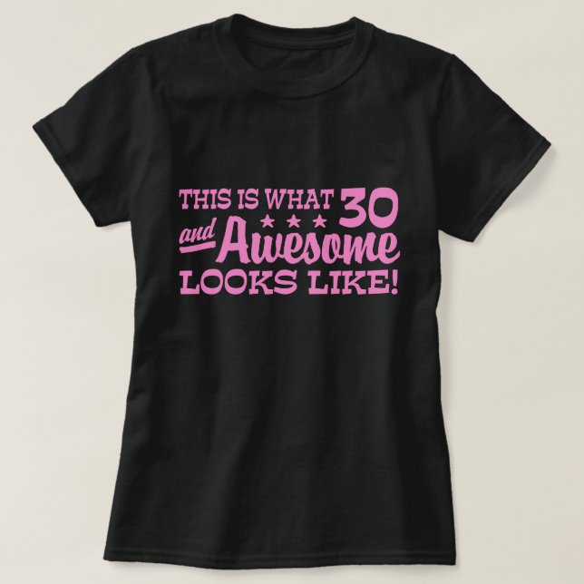 Camiseta 30 cumpleaños (Diseño del anverso)