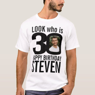 Camiseta 30 cumpleaños mono look 30 foto y nombre personali