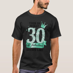 Camiseta 30 y fabulosa foto del grupo Fiesta blanco turques