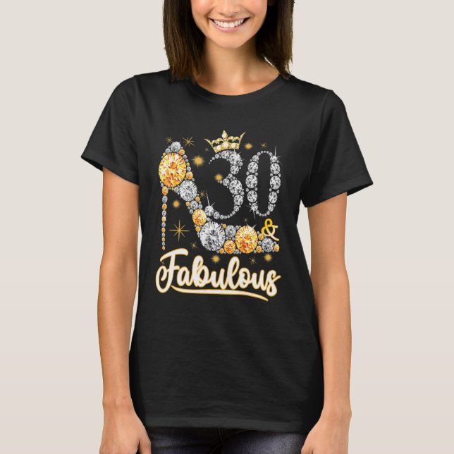 Camiseta 30 y fabuloso Diamante C de 30 años (Anverso)