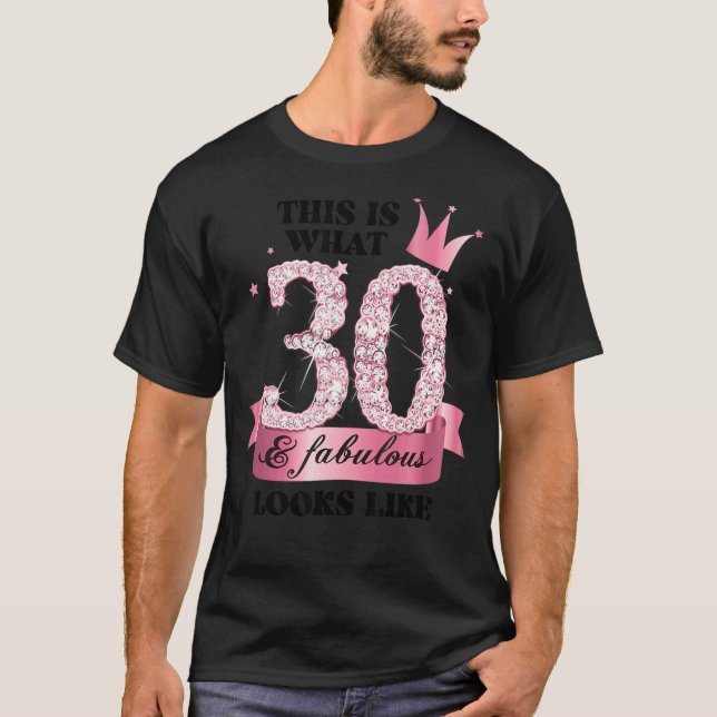 Camiseta 30 y Fabuloso Grupo Fiesta Blanco Rosa Candid Phot (Anverso)