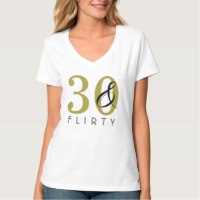 30 y Flirty 30th Birthday Gold Black