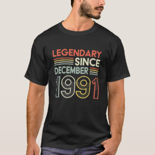 Camiseta 30 Yrs Old Legendary Since December 1991 30Th Birt