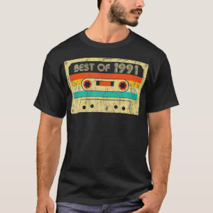 Camiseta 30th Birthday Gifts Best Of 1991 Retro Cassette 30