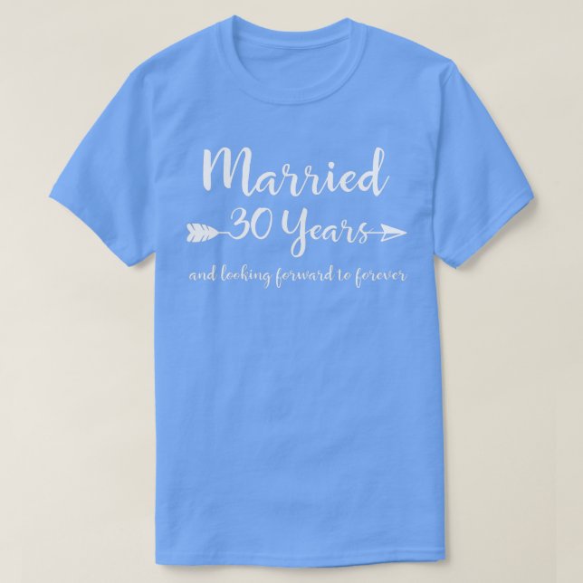 Camiseta 30th Wedding Anniversary Gift  for Him Her Couples (Diseño del anverso)