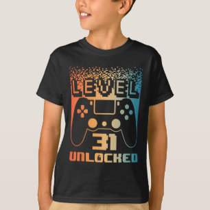 Camiseta 31ª Cumpleaños Para Hombres Nivel 31 Jugador Desbl